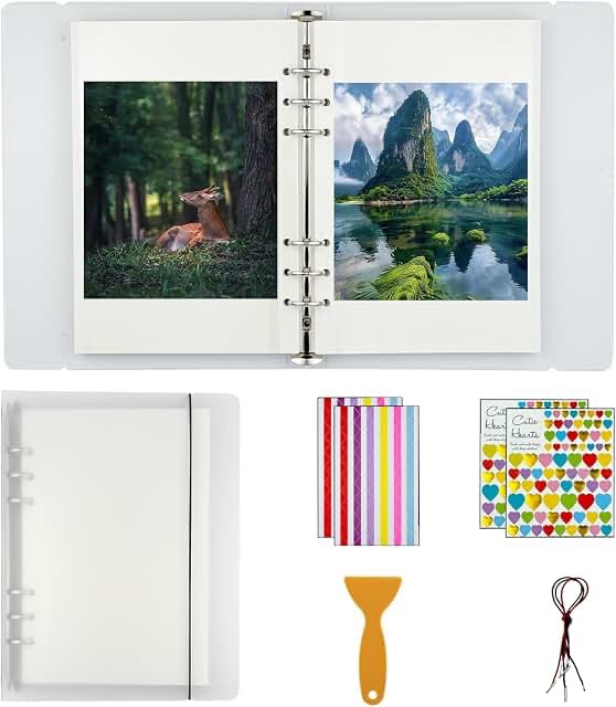 Photo Album or Scrapbook with Star Stickers