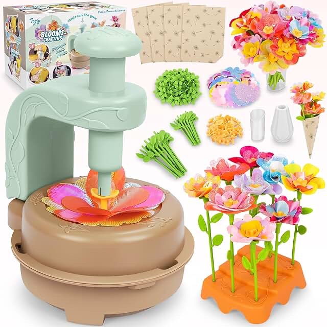 Toyly Blooms-Crafting Fabric Flower Bouquet DIY Activity Toy