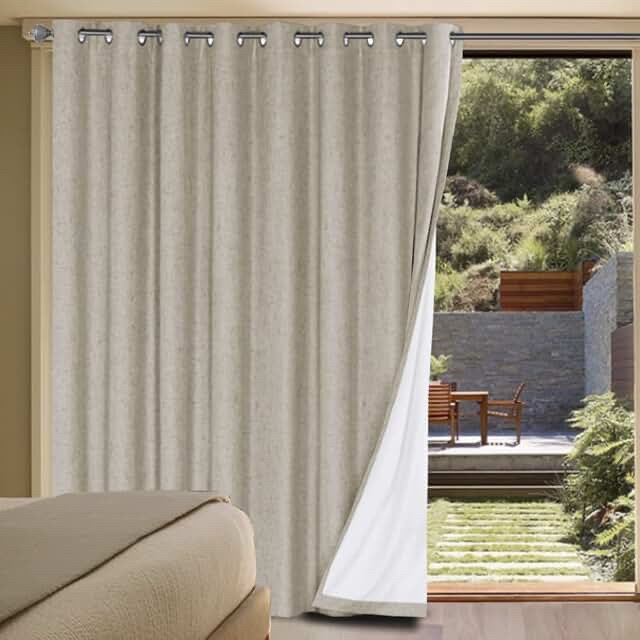 Textured Fabric Curtain Panel with Metal Grommets