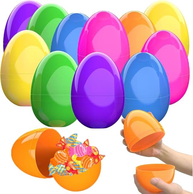Spring Flower Jumbo Easter Eggs 12-Piece Set