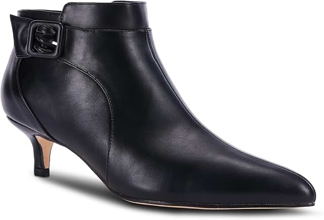 Size 7 1/2 Juliet Holy Womens Pointed Toe Kitten Heel Ankle Boots