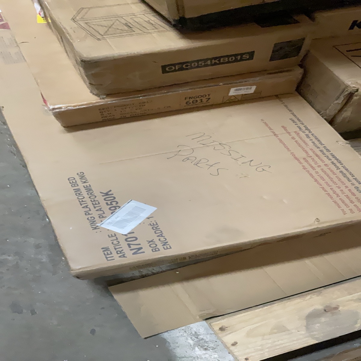 White King Platform Bed, Box 1 of 1
