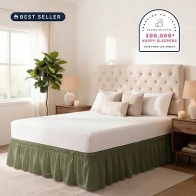 RIMELA Bed Skirt- green