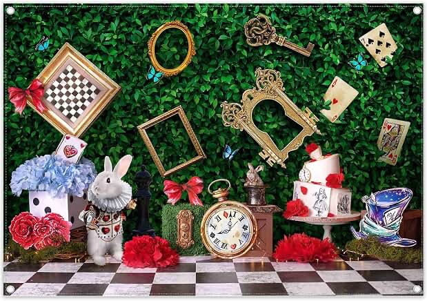 Alice in Wonderland Themed Backdrop / Tapestry