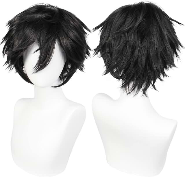 Short Black Synthetic Wig