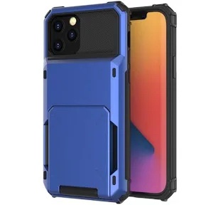 Wallet Protective Case for iPhone Series - Navy Blue