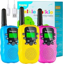 Soopotay Kids Two-Way Radio Walkie Talkies 3-Pack