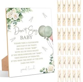 Don't Say Baby Baby Shower Pin Collection Game Kit.