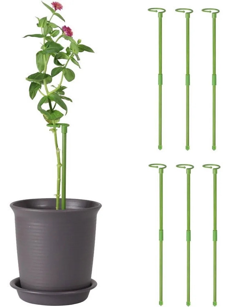 Tioncy 6 Pcs 48" H x 15.8" W Plastic Tomato Peony Rose Plant Support Stakes