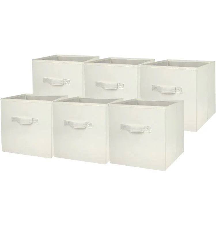 Collapsible Fabric Storage Cube Organizer Bins (6 Pack)