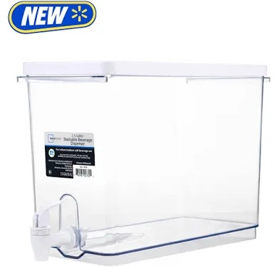 Clear Plastic Cold Water Beverage Dispenser with Spigot