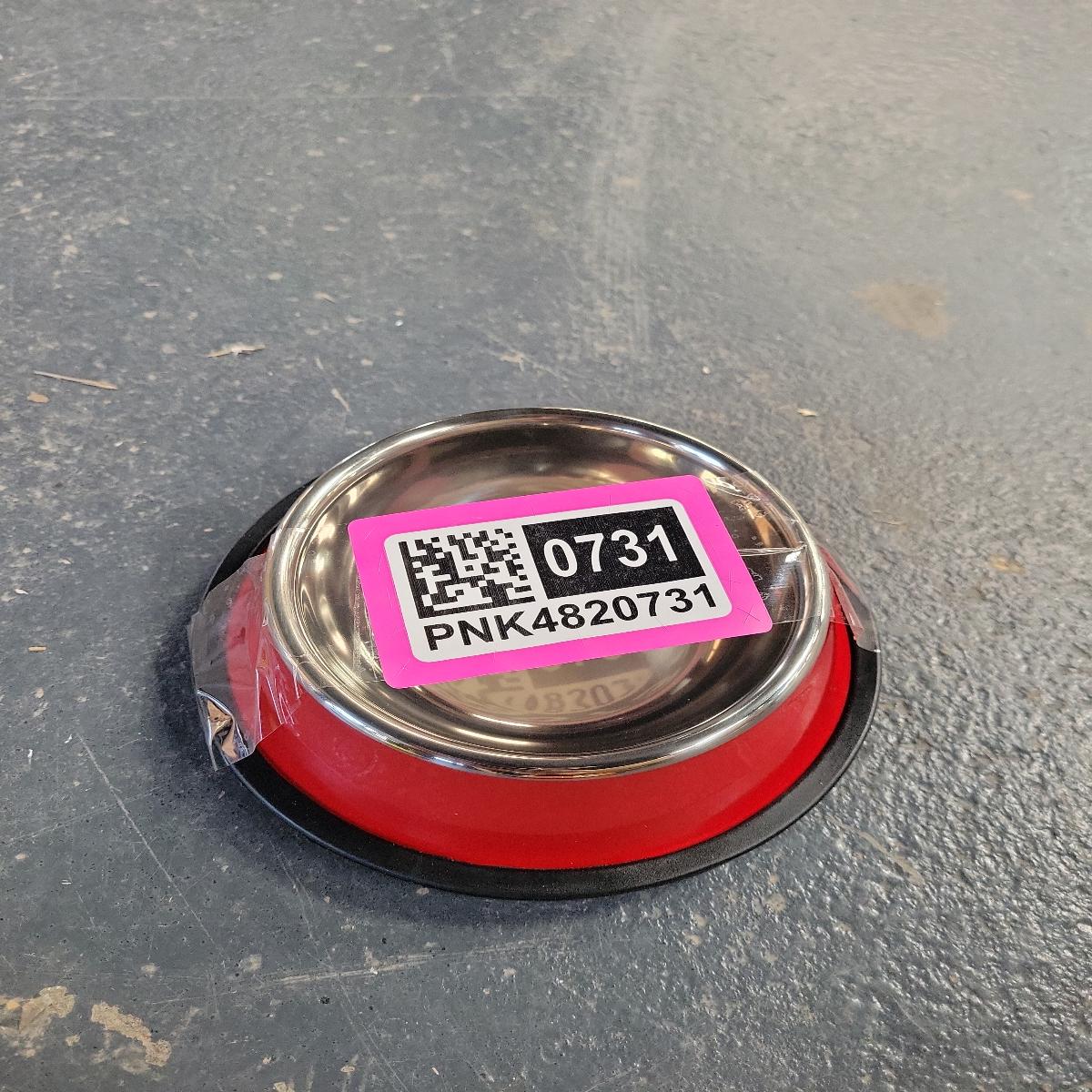 4 Pc Small Colored Steel Pet Dish