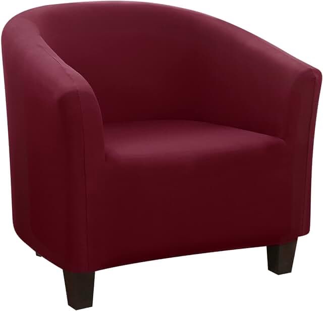 Red Elasticized Sofa Cover (Tub Chair)