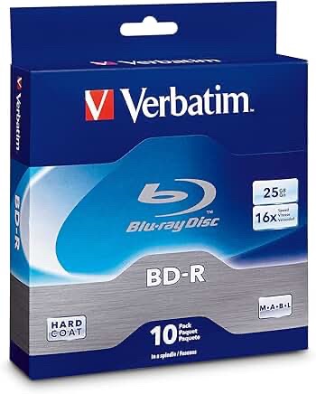 Verbatim 25GB 16x Blu-ray Disc BD-R 10 Pack Spindle