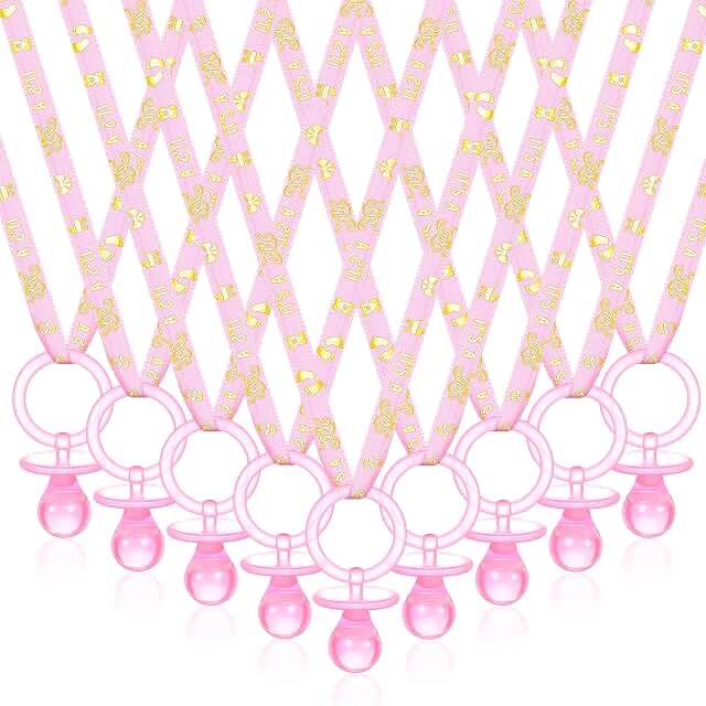 Geiserailie 36 Pcs Baby Shower Decorations Table Scatter (Pink)