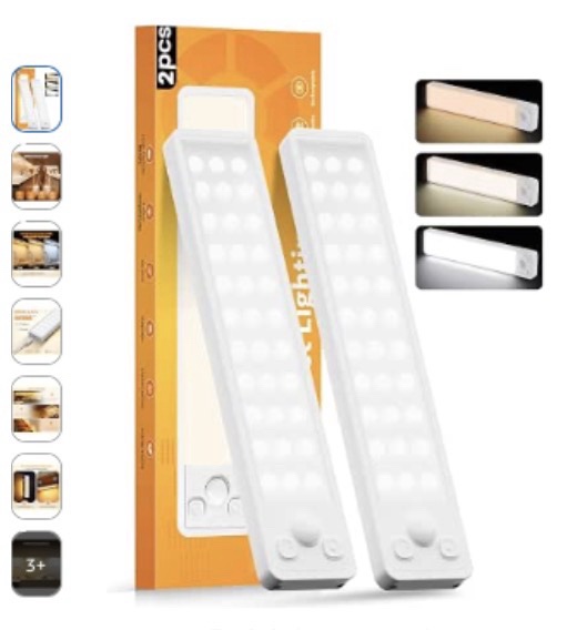Vozuji 8-inch Rechargeable Under Cabinet Motion Sensor LED Light