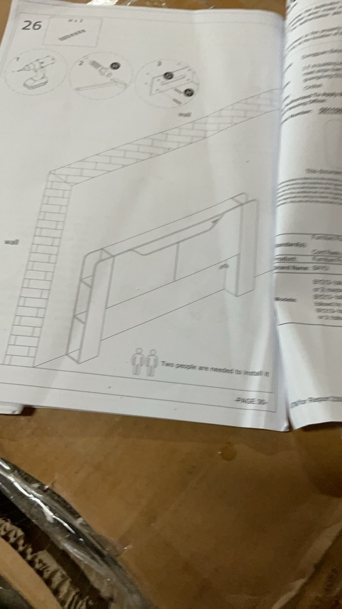 Wall-Mounted Headboard with Side Shelves