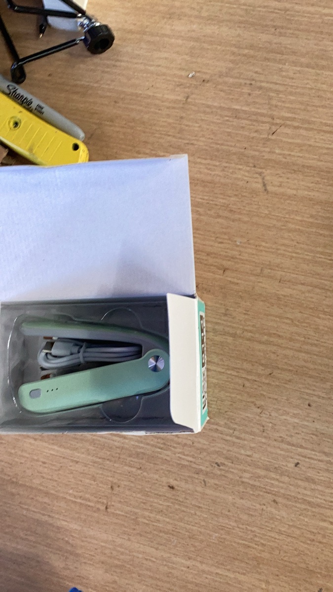 Portable Foldable Handheld Fan with Power Bank, Pastel Green