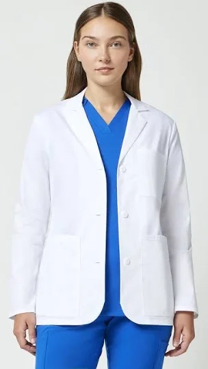 Cherokee Project Lab Women's Lab Coat, Tall, White, Size Small