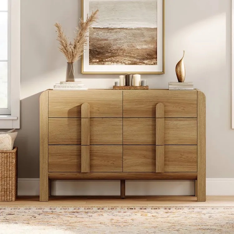 Adora Mid Century 6 Drawer Dresser