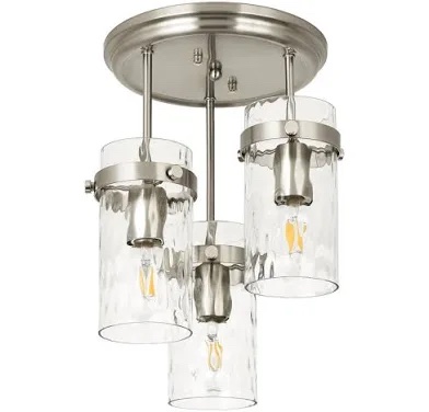 Levona Clear Glass Semi Flush Mount