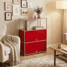 Modular Accent Storage Cabinet With Doors And Shelves, Home Office Bookcase, Office Storage Cabinet, Sideboard
