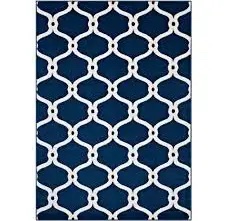 Modway Super Ruya Collection Rug, Blue/White, 5' x 8'