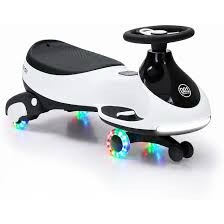 12V 2-in-1 Kids Electric Wiggle Car Ride On – Pedal & Swing, 360° Steering, Flashing Wheels, Music, Anti-Rollover, Rechargeable Battery, High Weight Capacity