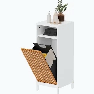 (Missing hardware)Side Cabinet with Hamper - SKU W2992P233444