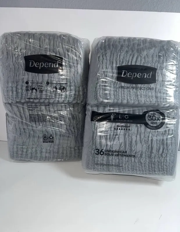 Depend Men’s Maximum Absorbency Incontinence Underwear (72 Count)