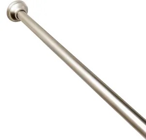 No Drilling Shower Curtain Rod, Silver, 39-126 inch