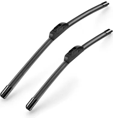 High-Performance Rubber Wiper Blades, 26" + 24"