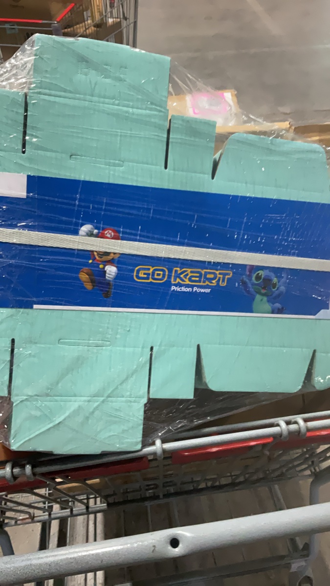 Unbranded Friction Power Go Kart Toy Packaging (Mario and Stitch Motif)