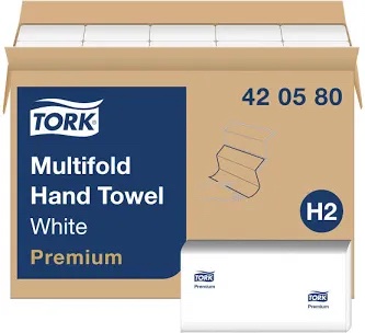 Tork Multifold Hand Towel, White, Universal H2