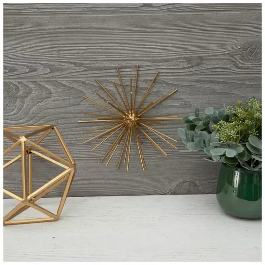 Modern Style Gold Metal Starburst Decoration