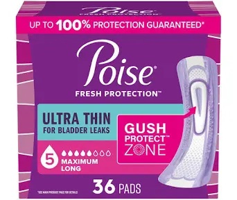 Poise Ultra Thin Pads (Size 5)