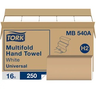 TORK Multifold Hand Towel Natural H2 4,000 Count