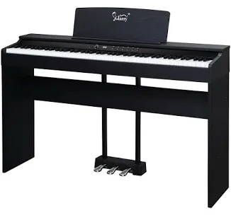 BOX 1 ONLY 88-Key Portable Electric Digital Piano Keyboard with Furniture Stand