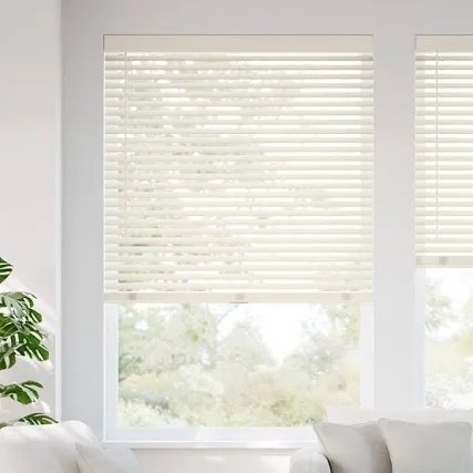 White window blinds