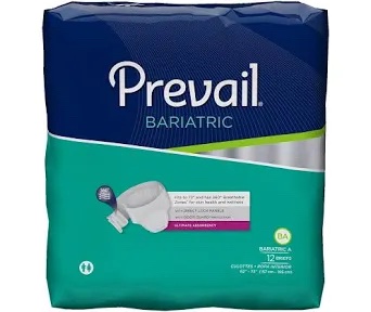 Prevail Daily Briefs, Bariatric Size A, Ultimate Absorbency, 12 Count