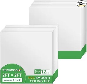 Stickgoo PVC Ceiling Tiles Decoration - Installation Pack