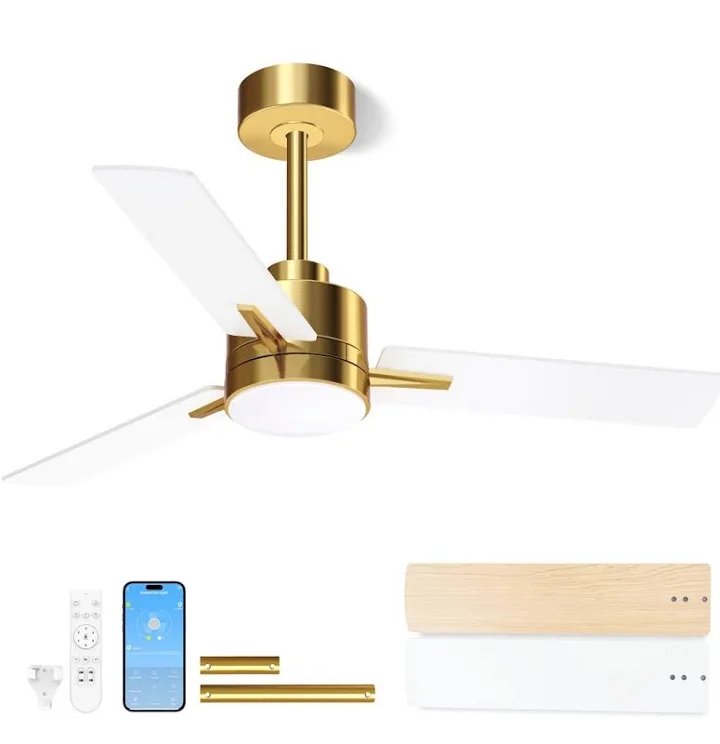 Modern Flush Mount Ceiling Light Fixture with Gold Rod
