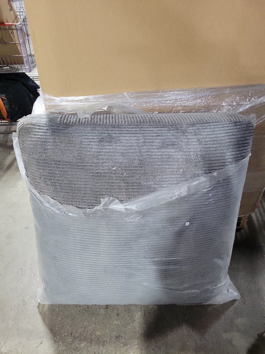 Gray Corduroy Fabric couch cushion