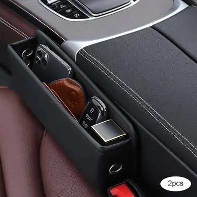Car Seat Gap Organizer / Storage Pouch (Pair) stock photo may not be exact match