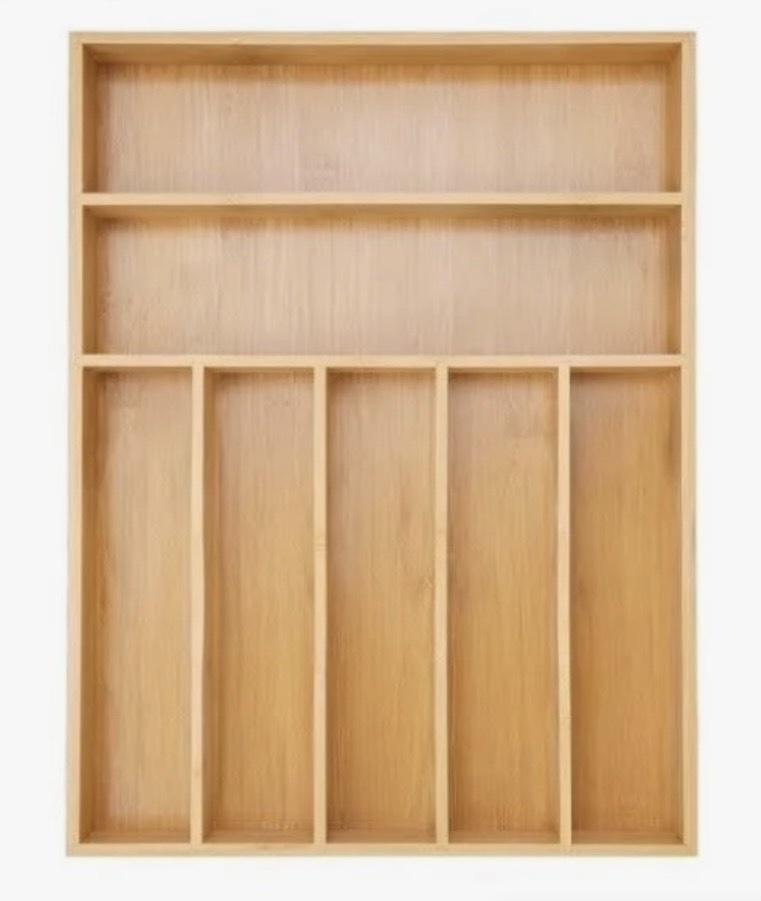 Purawood Premium Bamboo 7-9 Slot Drawer Organizer