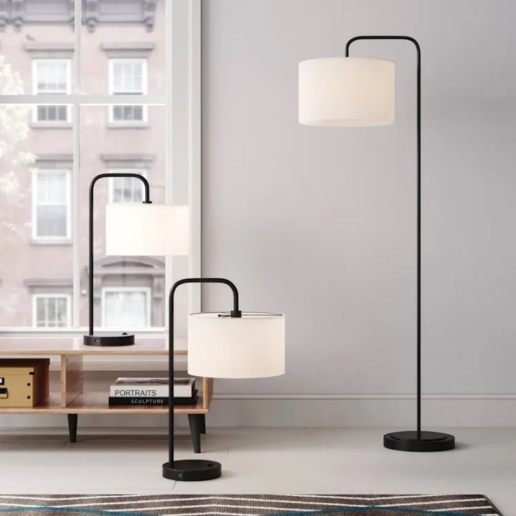 3PC Lamps Set - Floor and Table Lamps Ensemble