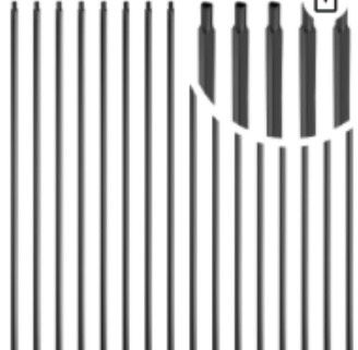 30 Pcs Wrought Iron Stair Baluster Indoor Matte Black Metal Railing