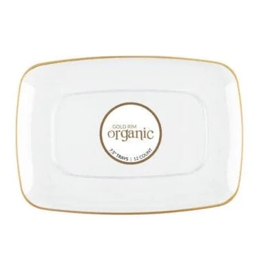 Gold Rim Organic 11.5" Trays - 96 Count