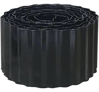 Quibhay Corrugated Garden Landscape Edging Kit - Black