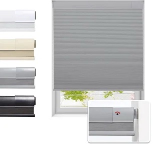 Tonature No Drill Cellular Shade, Beige, 35.5" x 64"